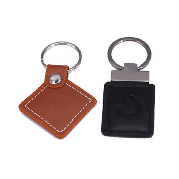 Оптовые заказные брелки для ключей Rfid Blank Leather